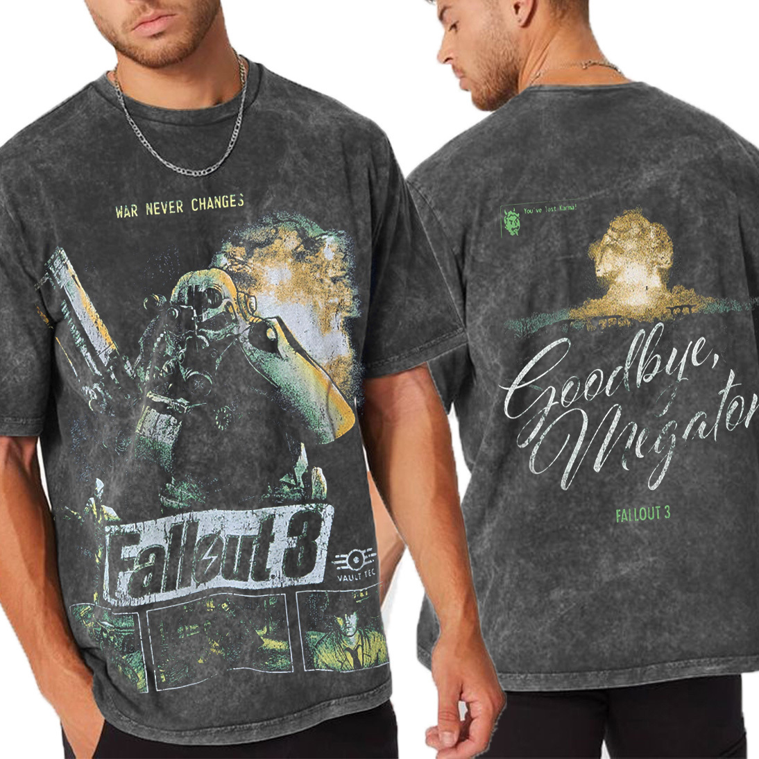 Fallout 3 Double Retro Washed T-Shirt