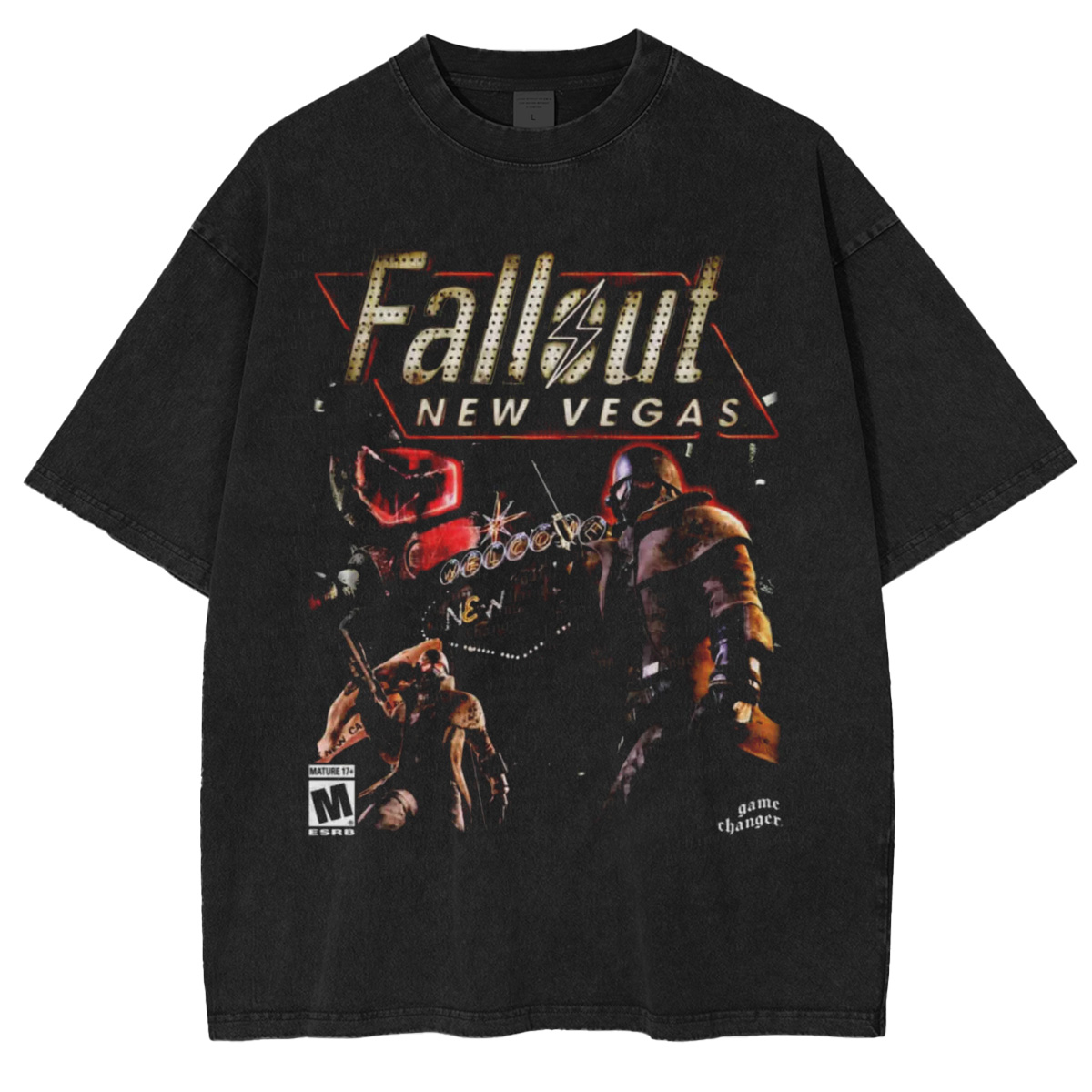 Fallout New Vegas Double Retro Washed T-Shirt