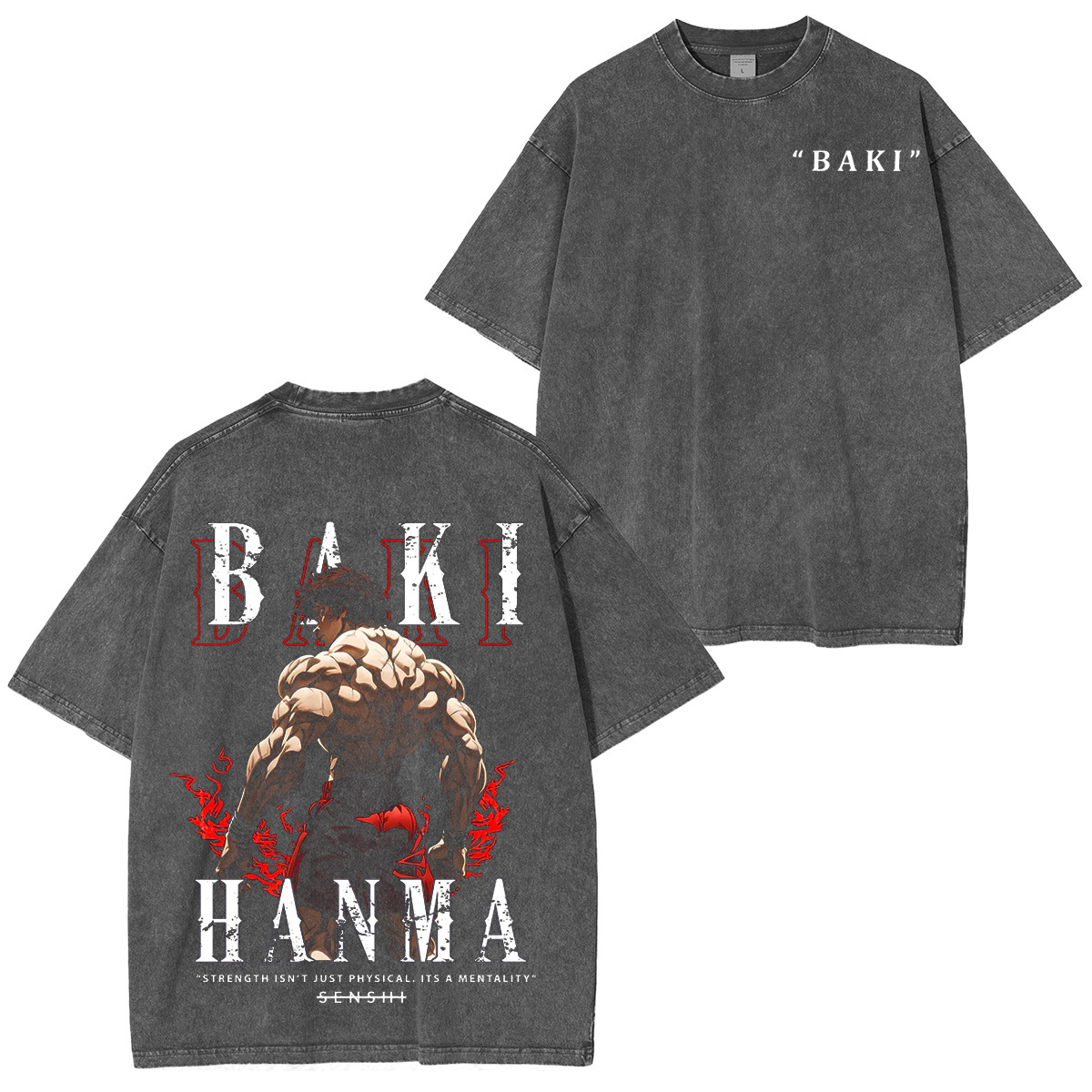 Baki Unleash your inner fighter Oversized Washing Tee