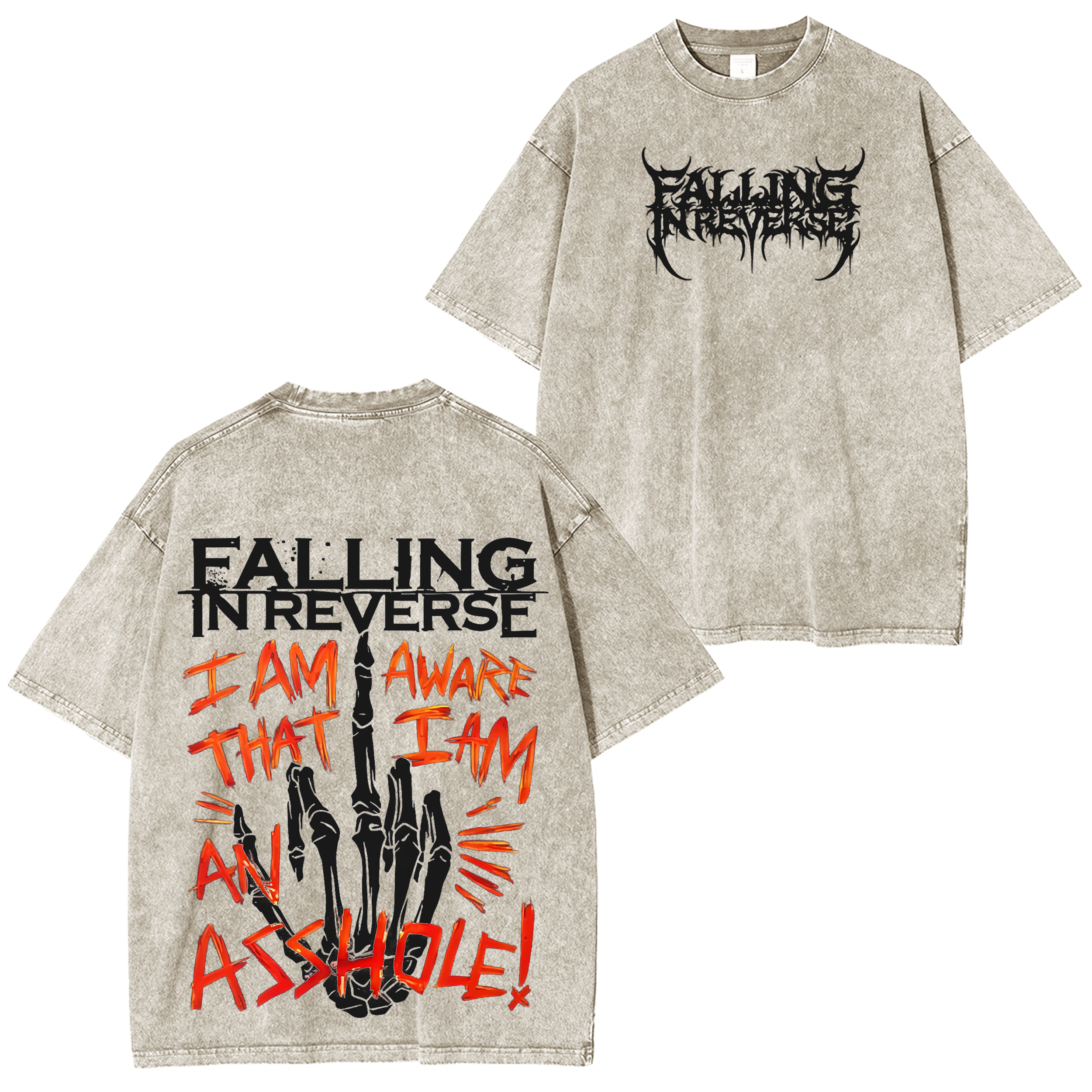 Falling In Reverse Vintage Unisex Washed T-Shirt