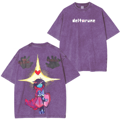 Stay Determined: Kris's Deltarune Journey Continues Unisex Washed T-Shirt