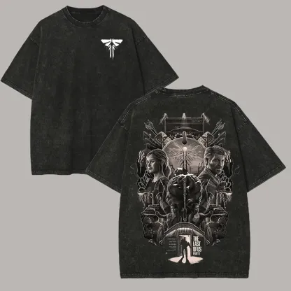 The Last of Us Printed Unisex Washed T-Shirt