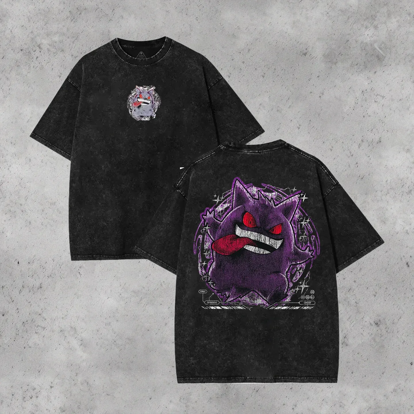 Gengar Printed Unisex Washed T-Shirt
