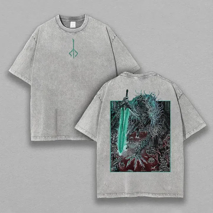 Bloodborne Ludwig The Accursed Printed Unisex Washed T-Shirt