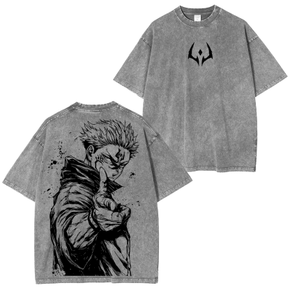 Jujutsu Kaisen Sukuna Washed T-shirt/Crewneck/Hoodie