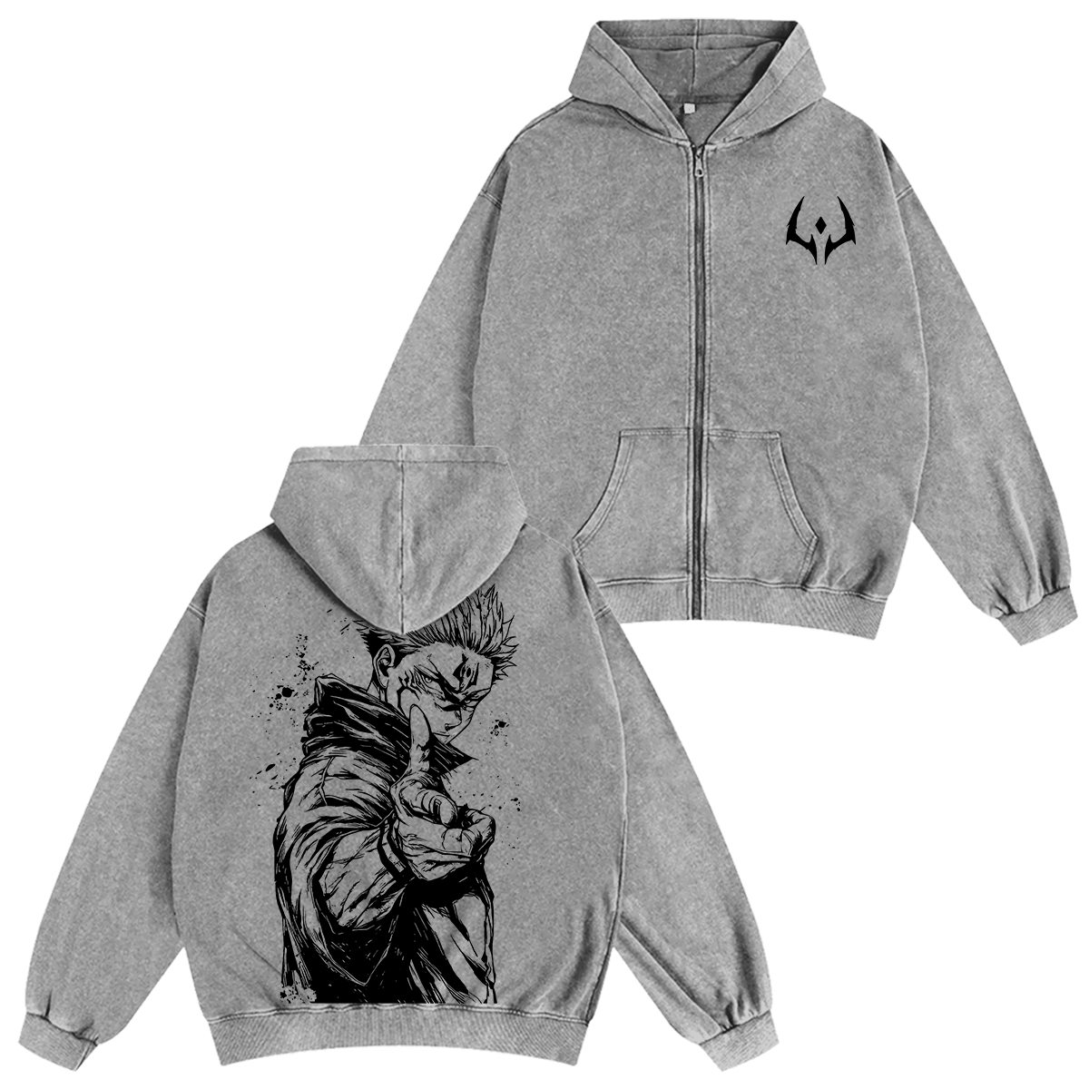 Jujutsu Kaisen Sukuna Washed T-shirt/Crewneck/Hoodie