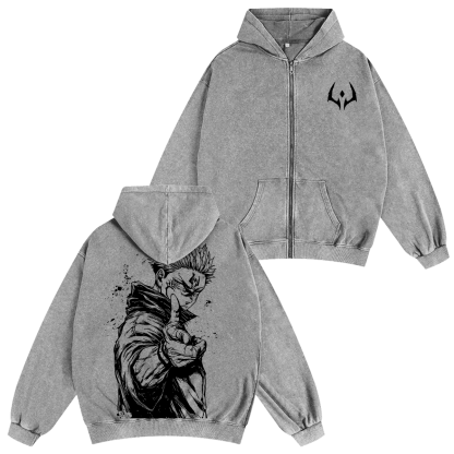 Jujutsu Kaisen Sukuna Washed T-shirt/Crewneck/Hoodie