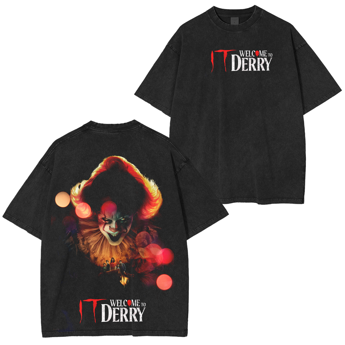 It Welcome To Derry The Curse Begins Pennywise Awakes Unisex Washed T-shirt/Crewneck/Hoodie