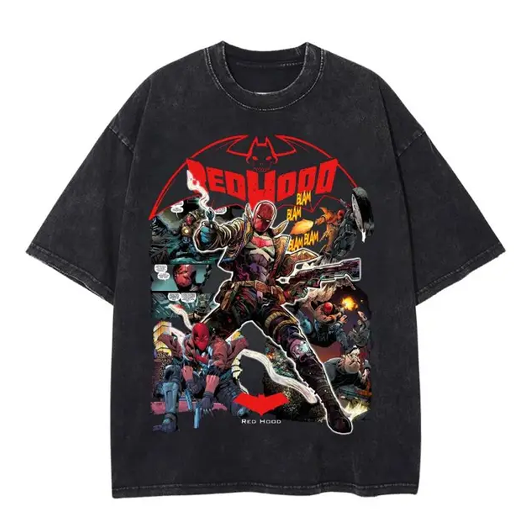 Red Hood Graphic Unisex Washed T-Shirt