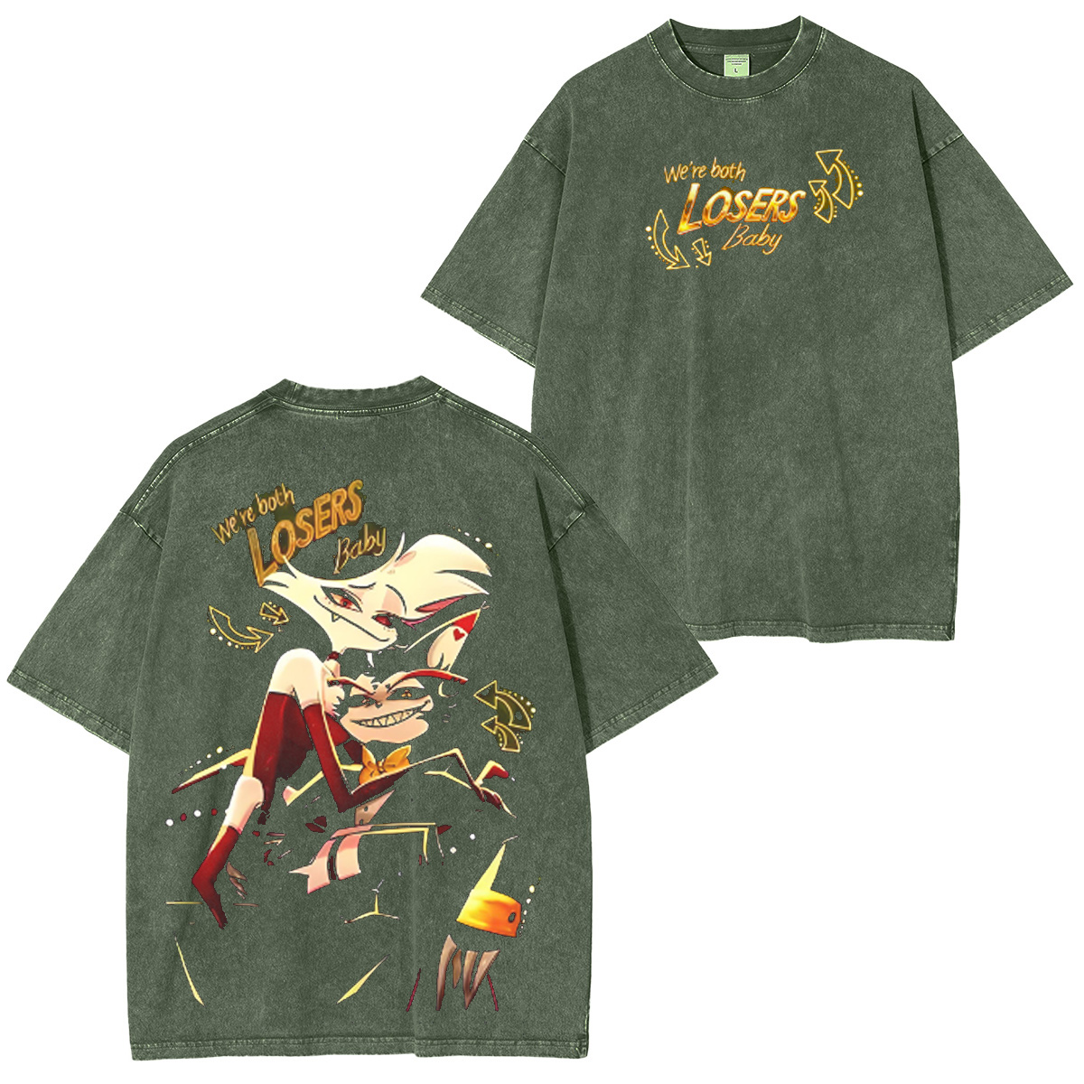 Angel Dust and Husk Hazbin Hotel Season 2 Oversized T-shirt/Crewneck/Hoodie
