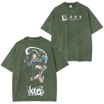 Zenless zone zero zzz Vintage Washed T-shirt/Crewneck/Hoodie