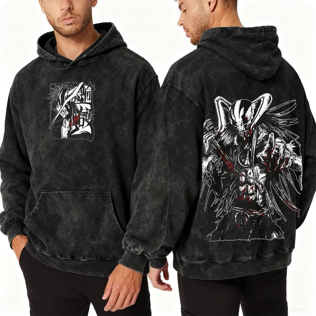 Bleach Ichigo Kurosaki Anime Washed T-shirt/Crewneck/Hoodie