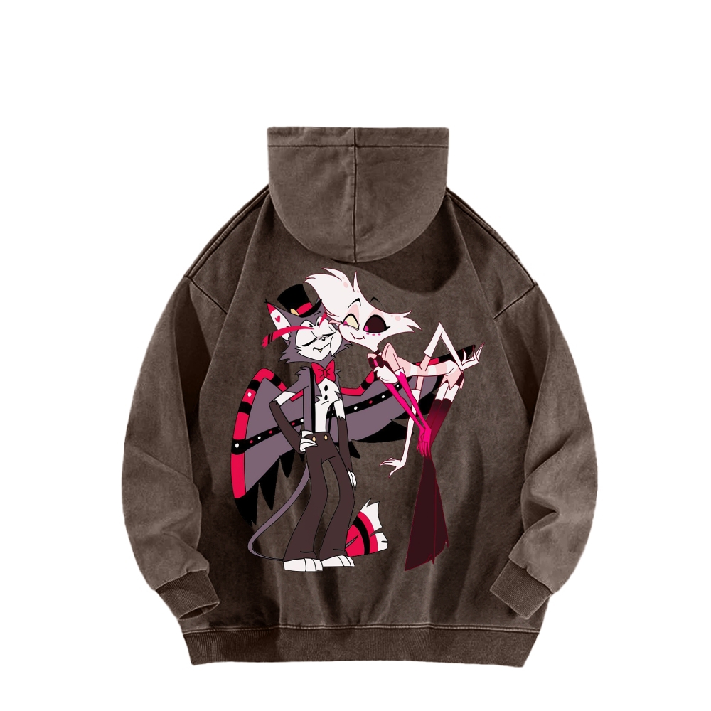 Hazbin Hotel Unisex Washed Hoodie 2512006971