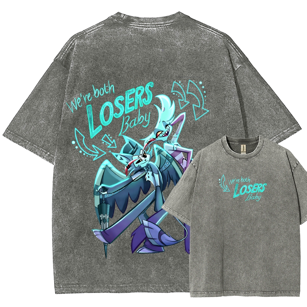 Hazbin Hotel Unisex Fit Washed T-Shirt 2512006982