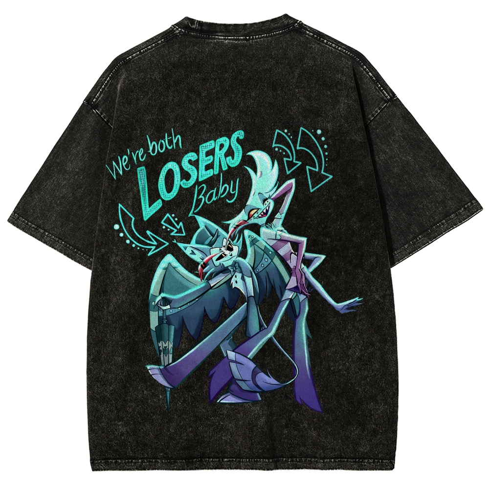 Hazbin Hotel Unisex Fit Washed T-Shirt 2512006982