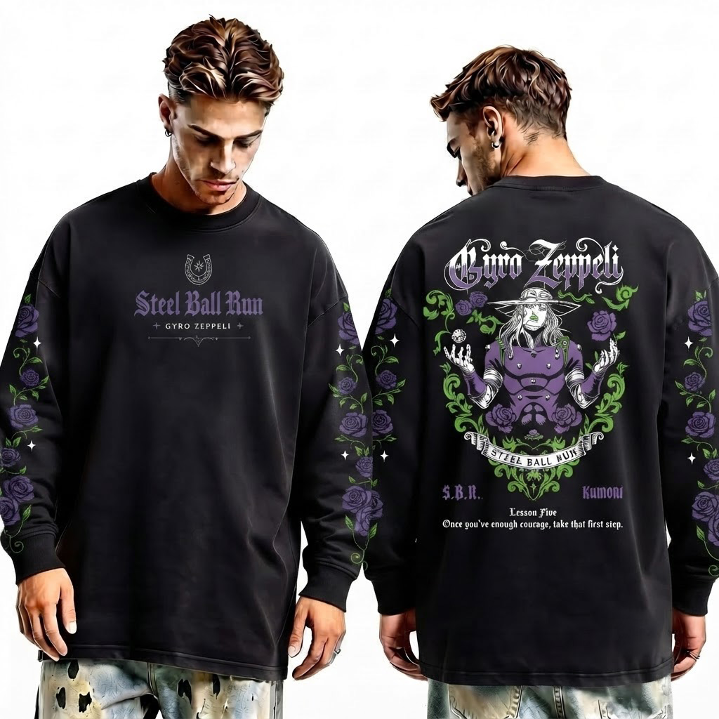 JoJo Steel Ball Run Gyro Long-Sleeve Crewneck