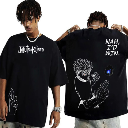 Satoru Gojo Jujutsu Kaisen Anime Double  Vintage Washed T-shirt/Crewneck/Hoodie