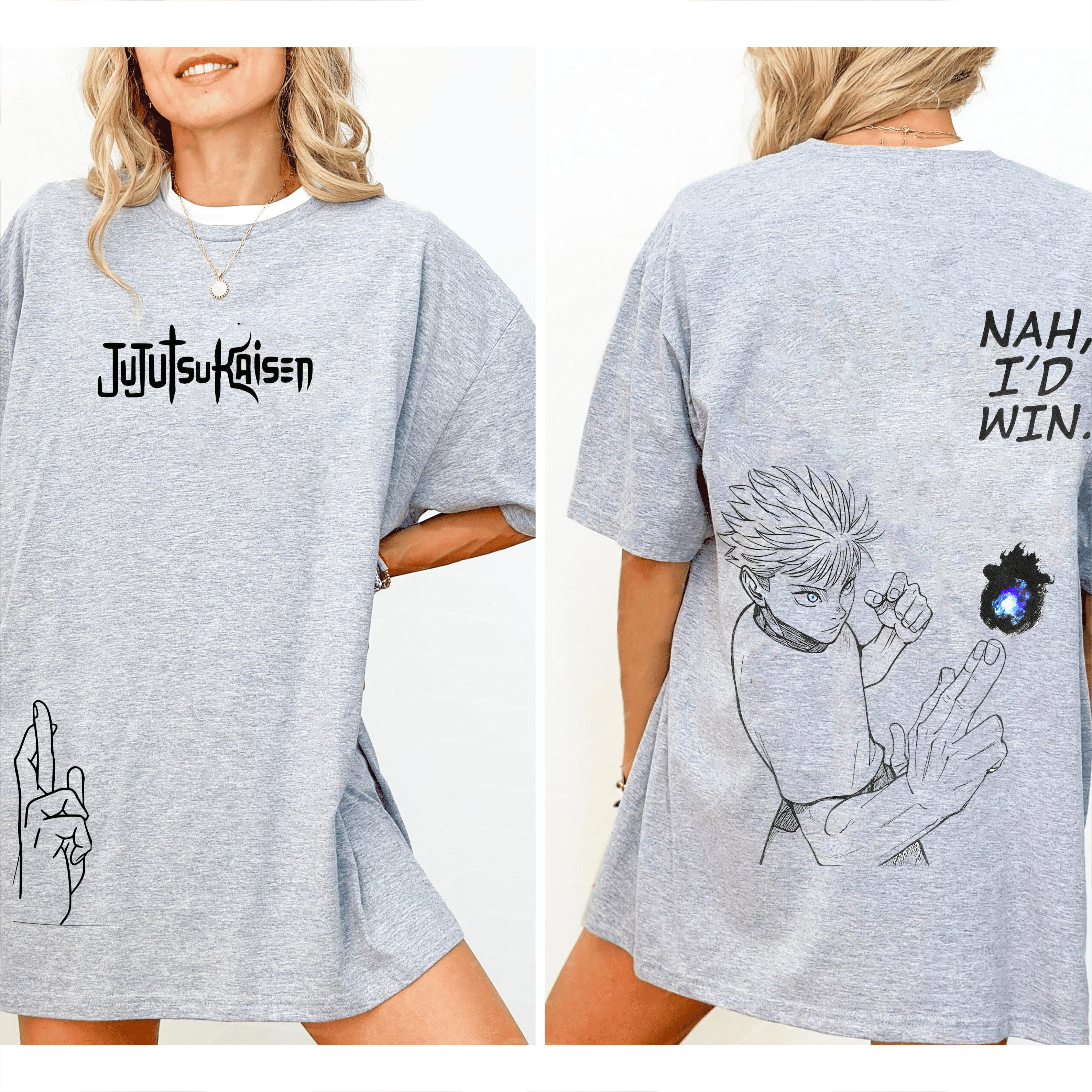 Satoru Gojo Jujutsu Kaisen Anime Double  Vintage Washed T-shirt/Crewneck/Hoodie