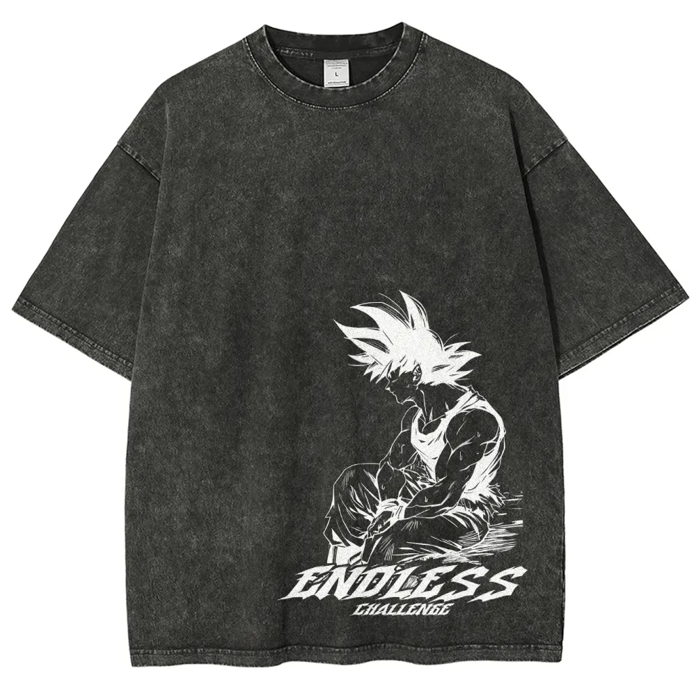 Goku endless challenge Washed T-Shirt | DragonBall