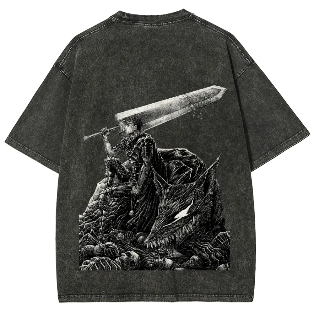 Berserk Streetwear Unisex Fit Washed T-Shirt