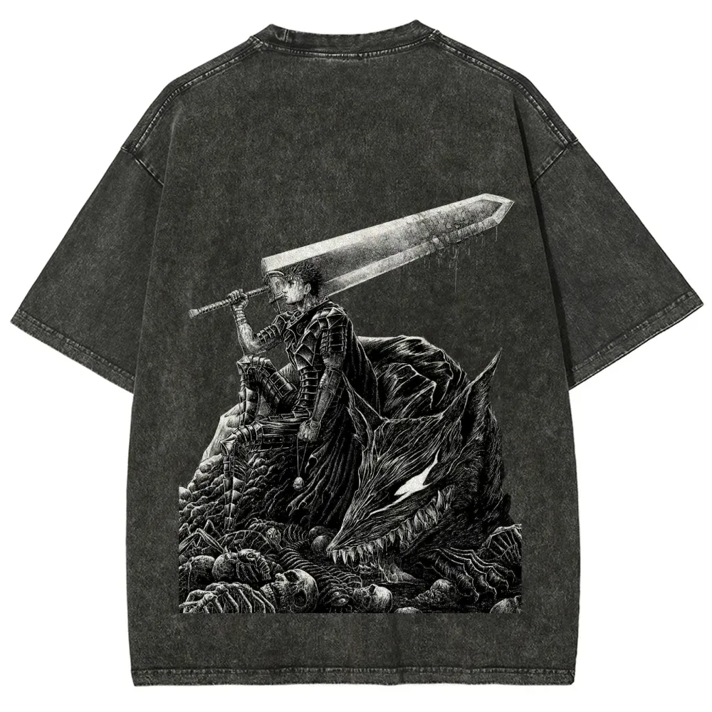 Berserk Streetwear Unisex Fit Washed T-Shirt