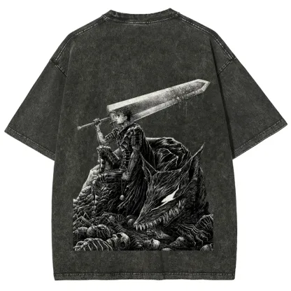 Berserk Streetwear Unisex Fit Washed T-Shirt