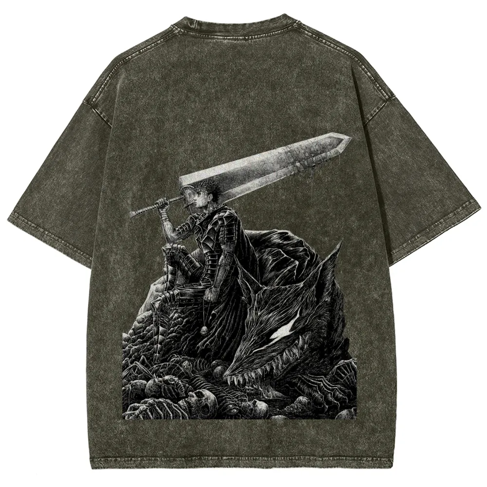 Berserk Streetwear Unisex Fit Washed T-Shirt