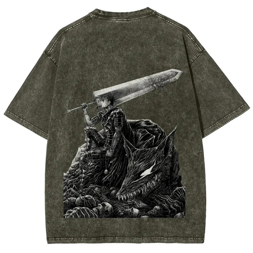 Berserk Streetwear Unisex Fit Washed T-Shirt