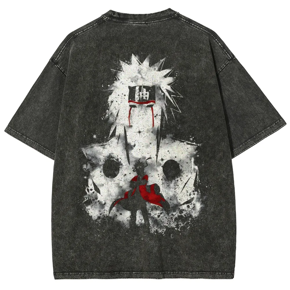 Naruto Jiraiya Streetwear Washed T-Shirt