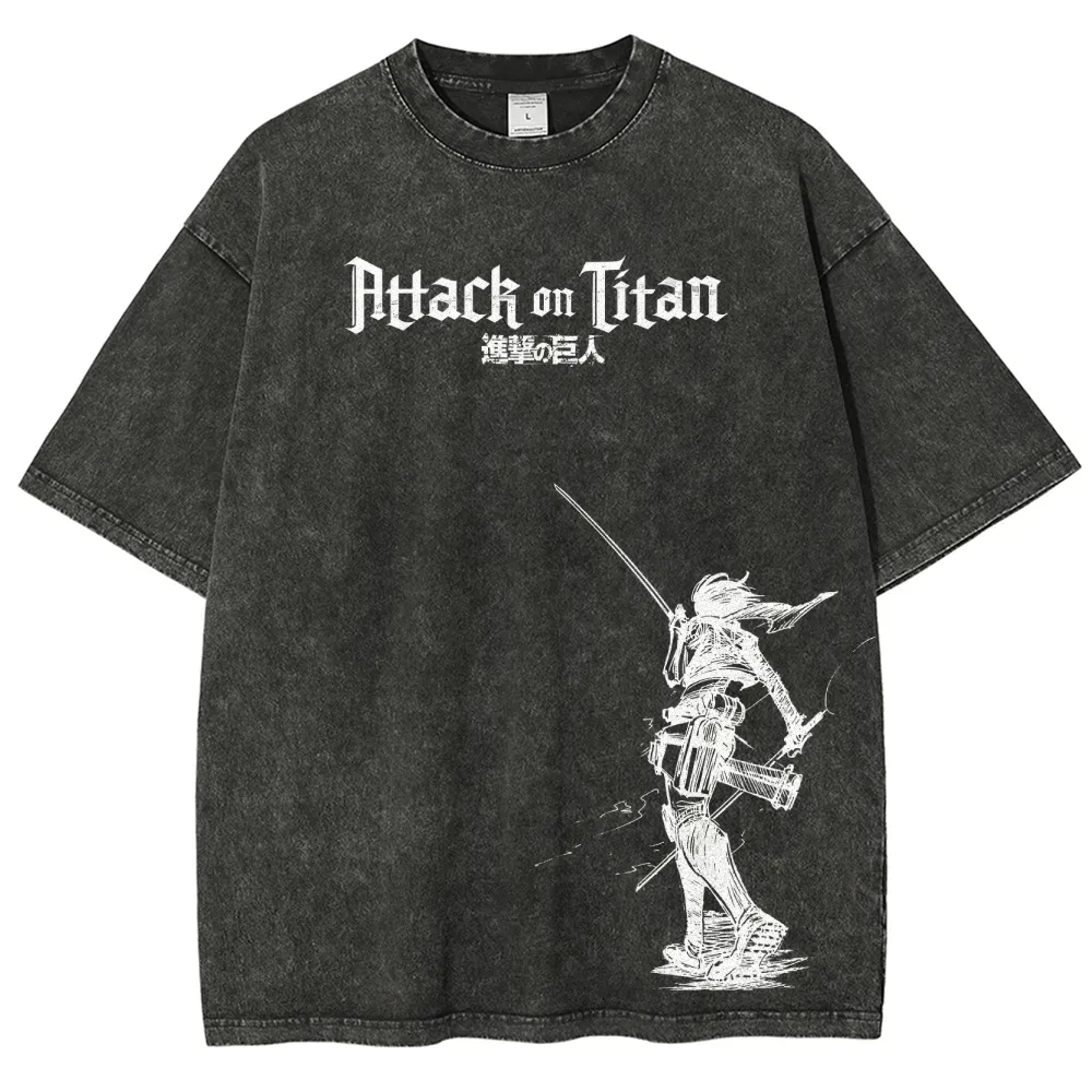 Attack On Titan Unisex Fit Washed T-Shirt 2503000039
