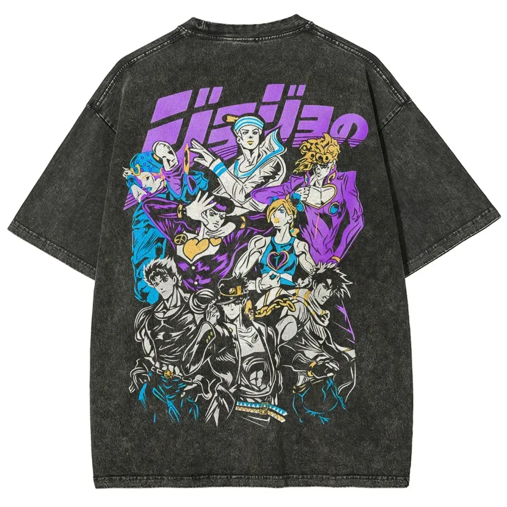Jojo's Bizarre Adventure Unisex Fit Washed T-Shirt 2503003253