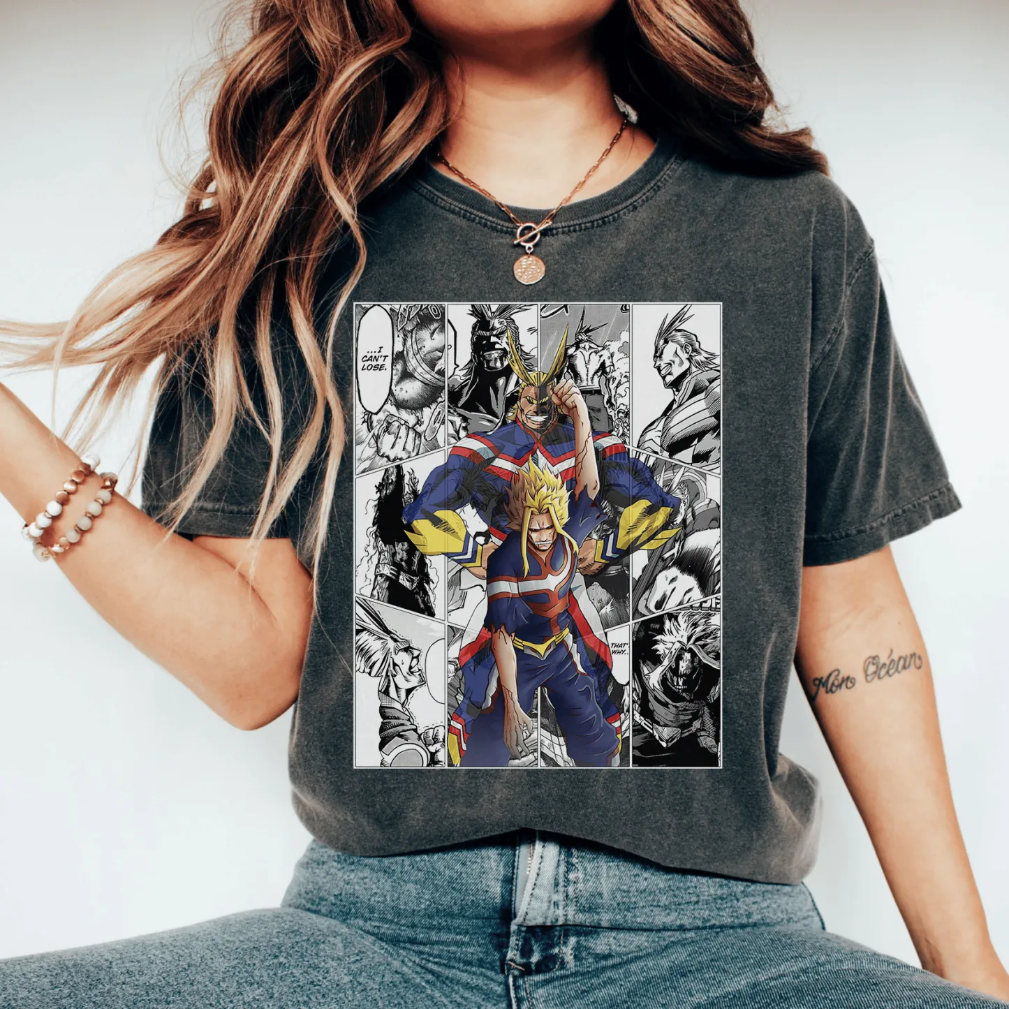 Vintage All Might MHA Anime Manga T-Shirt