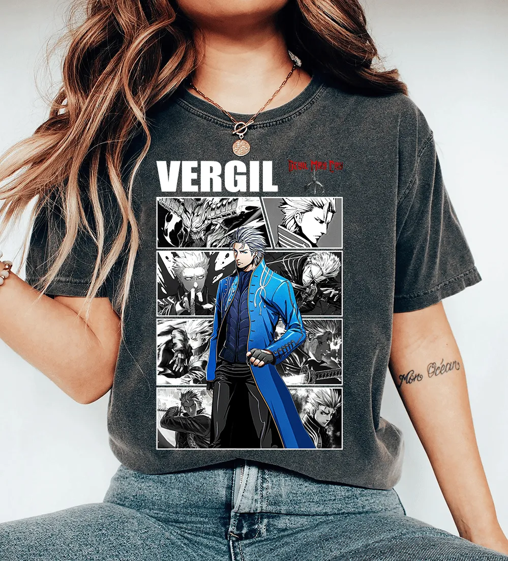 Devil May Cry Vergil Characters anime T-shirt