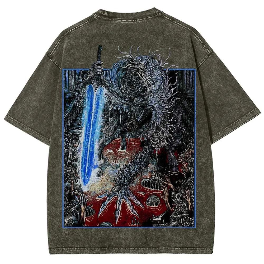 Blood borne Unisex Fit Washed T-Shirt 2505003190