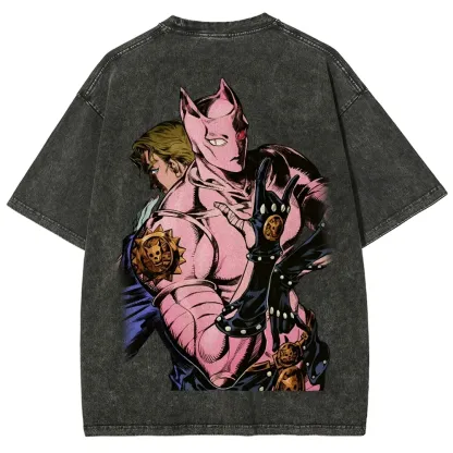 Jojo's Bizarre Adventure Unisex Fit Washed T-Shirt 2505008426