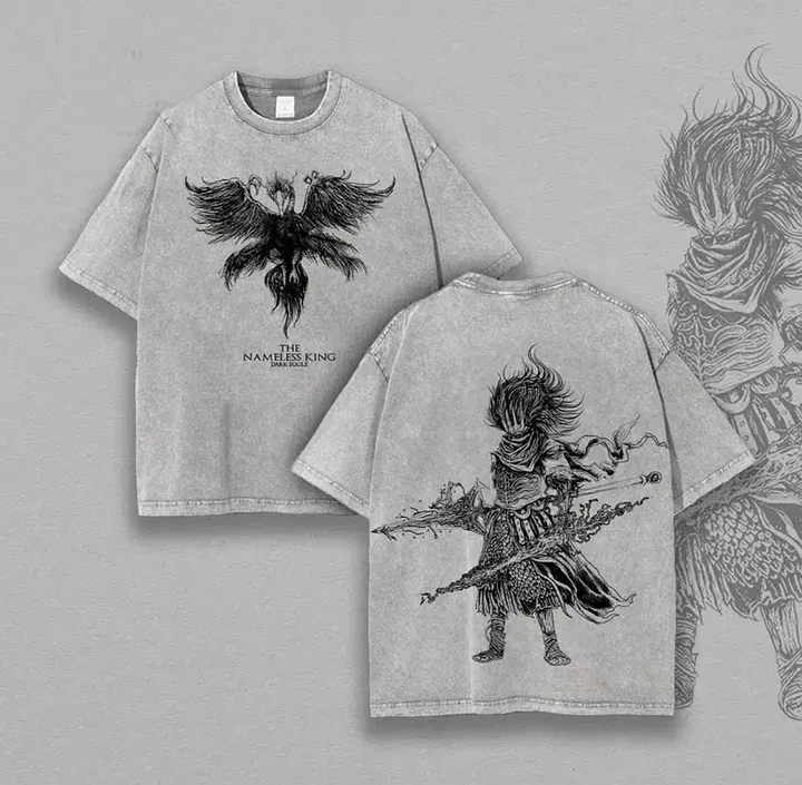 The Nameless King Dark Souls Printed Unisex Washed T-Shirt