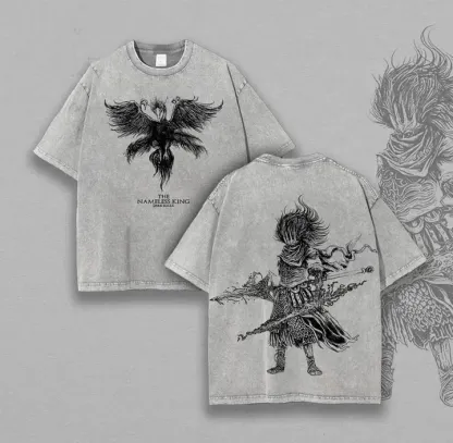 The Nameless King Dark Souls Printed Unisex Washed T-Shirt
