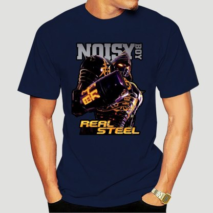 Noisy Boy in Real Steel Movie Black T-Shirt
