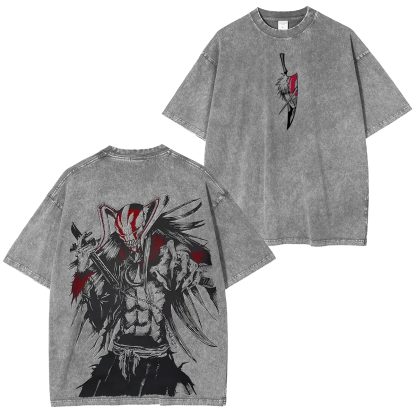 Bleach Ichigo Kurosaki Anime Washed T-shirt/Crewneck/Hoodie