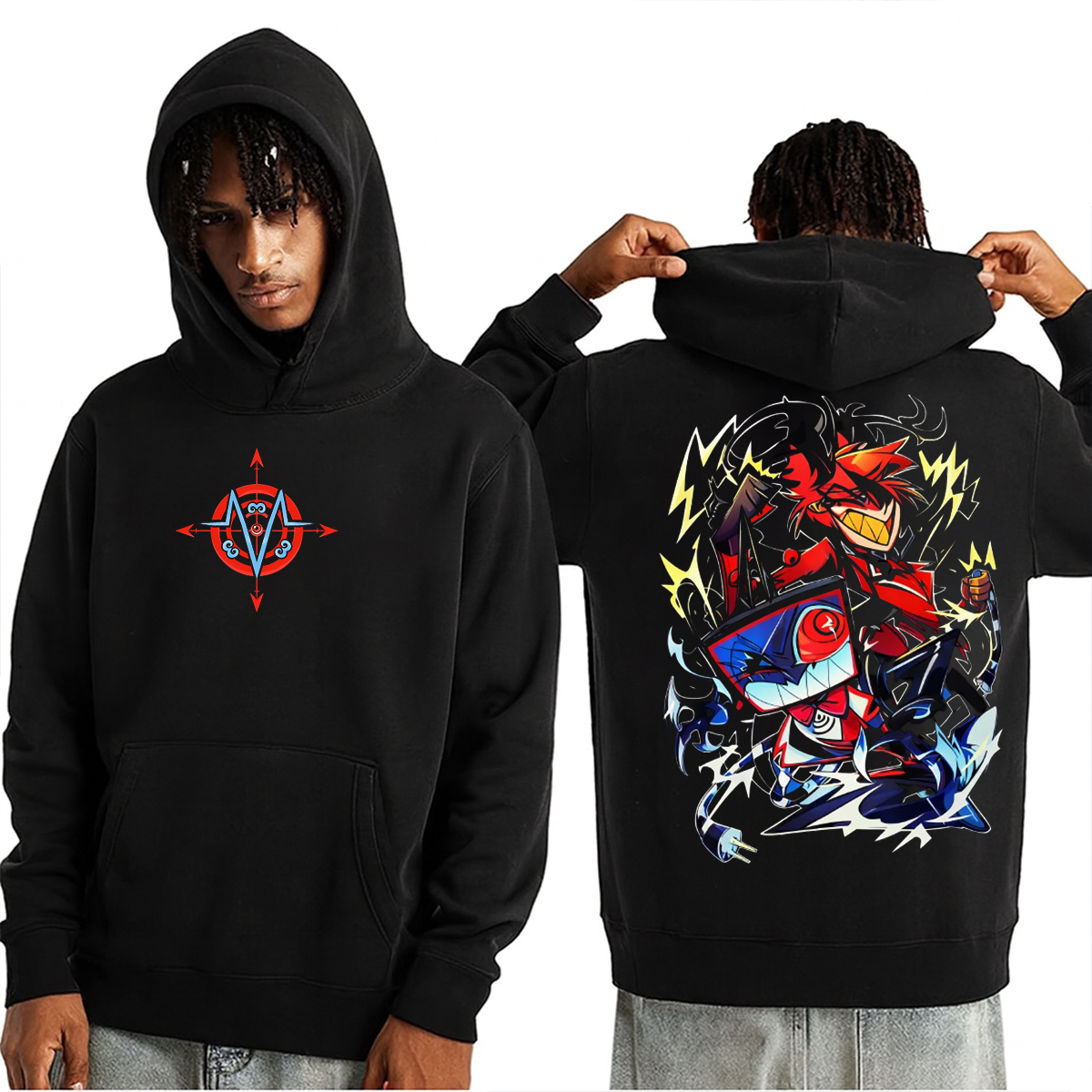 Radiostatic VOX x ALASTOR Hazbin Hotel Oversized T-shirt/Crewneck/Hoodie