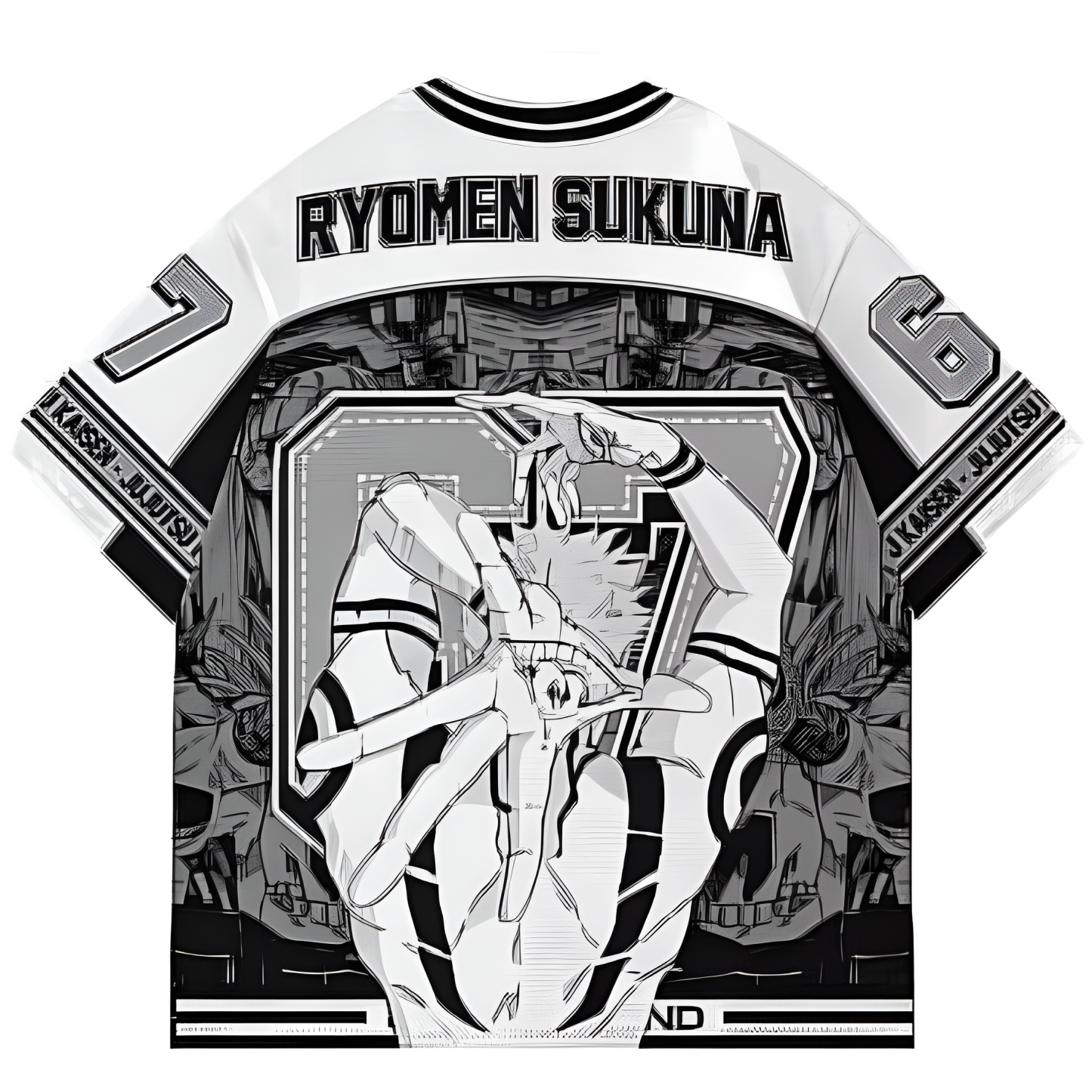 Ryomen Sukuna Anime Jersey Unisex Anime Inspired Vintage T-Shirt