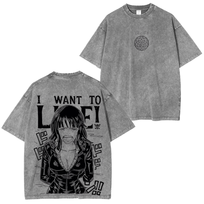 One Piece Nico Robin Manga Strip Anime Pirate Mens T-shirt/Crewneck/Hoodie