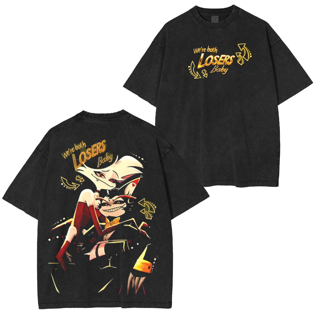 Angel Dust and Husk Hazbin Hotel Season 2 Oversized T-shirt/Crewneck/Hoodie