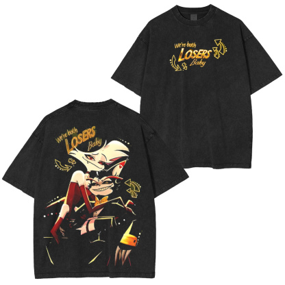 Angel Dust and Husk Hazbin Hotel Season 2 Oversized T-shirt/Crewneck/Hoodie