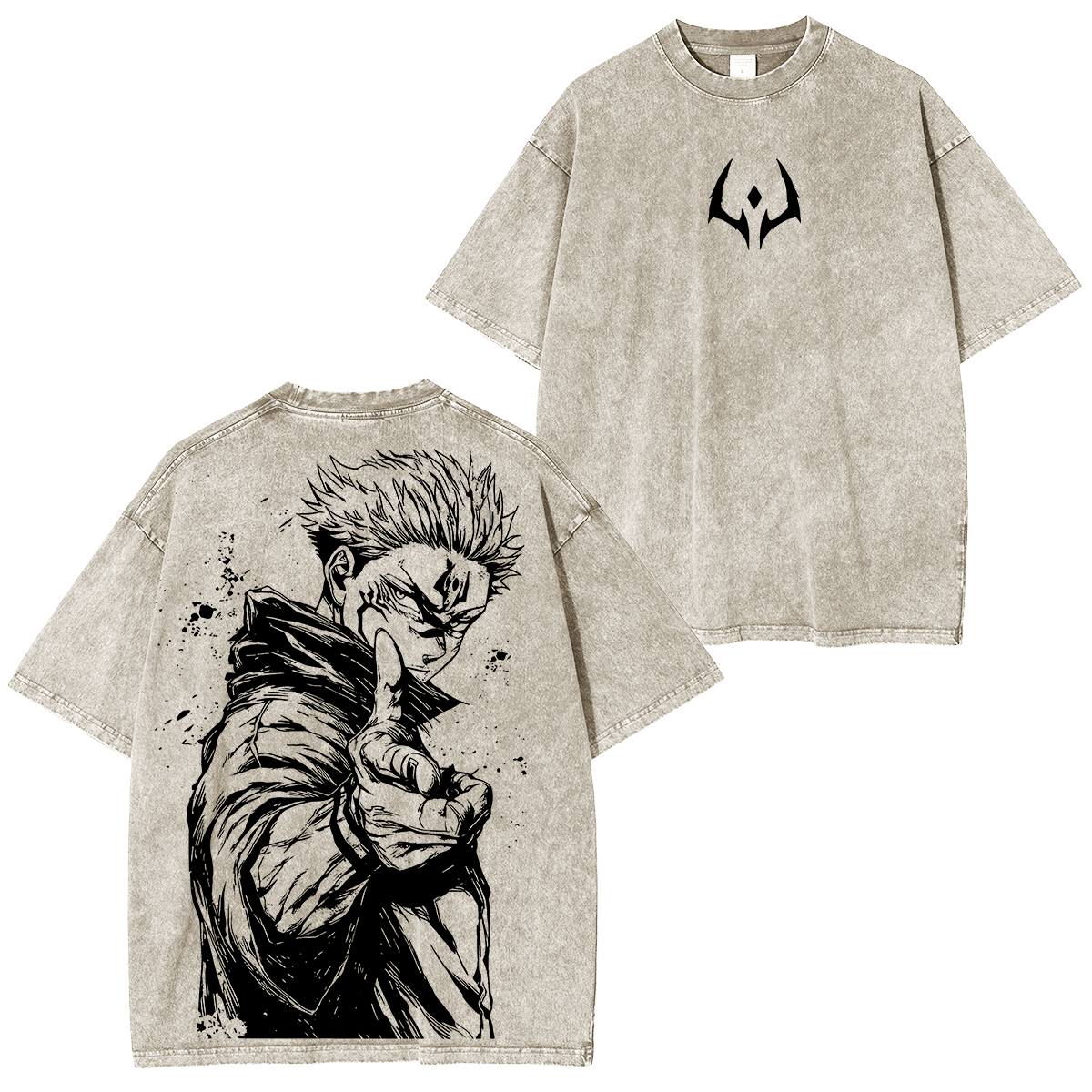 Jujutsu Kaisen Sukuna Washed T-shirt/Crewneck/Hoodie