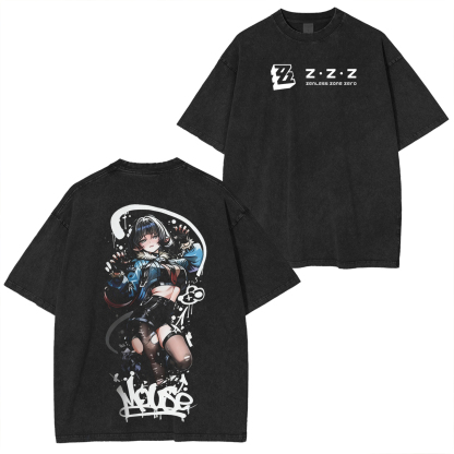 Zenless zone zero zzz Vintage Washed T-shirt/Crewneck/Hoodie