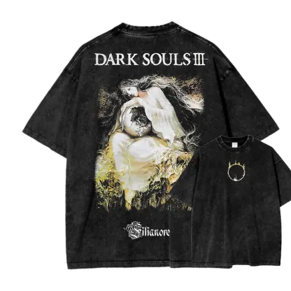 DARK SOULS Unisex Fit Washed T-Shirt 2502011115