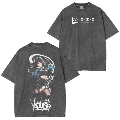 Zenless zone zero zzz Vintage Washed T-shirt/Crewneck/Hoodie