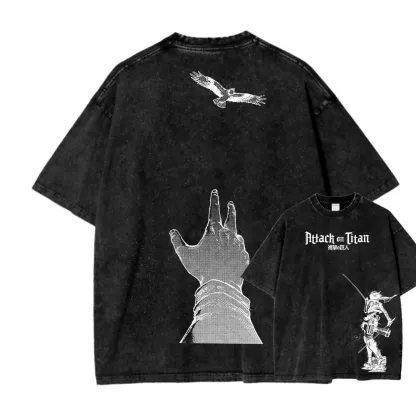 Attack On Titan Unisex Fit Washed T-Shirt 2503000039