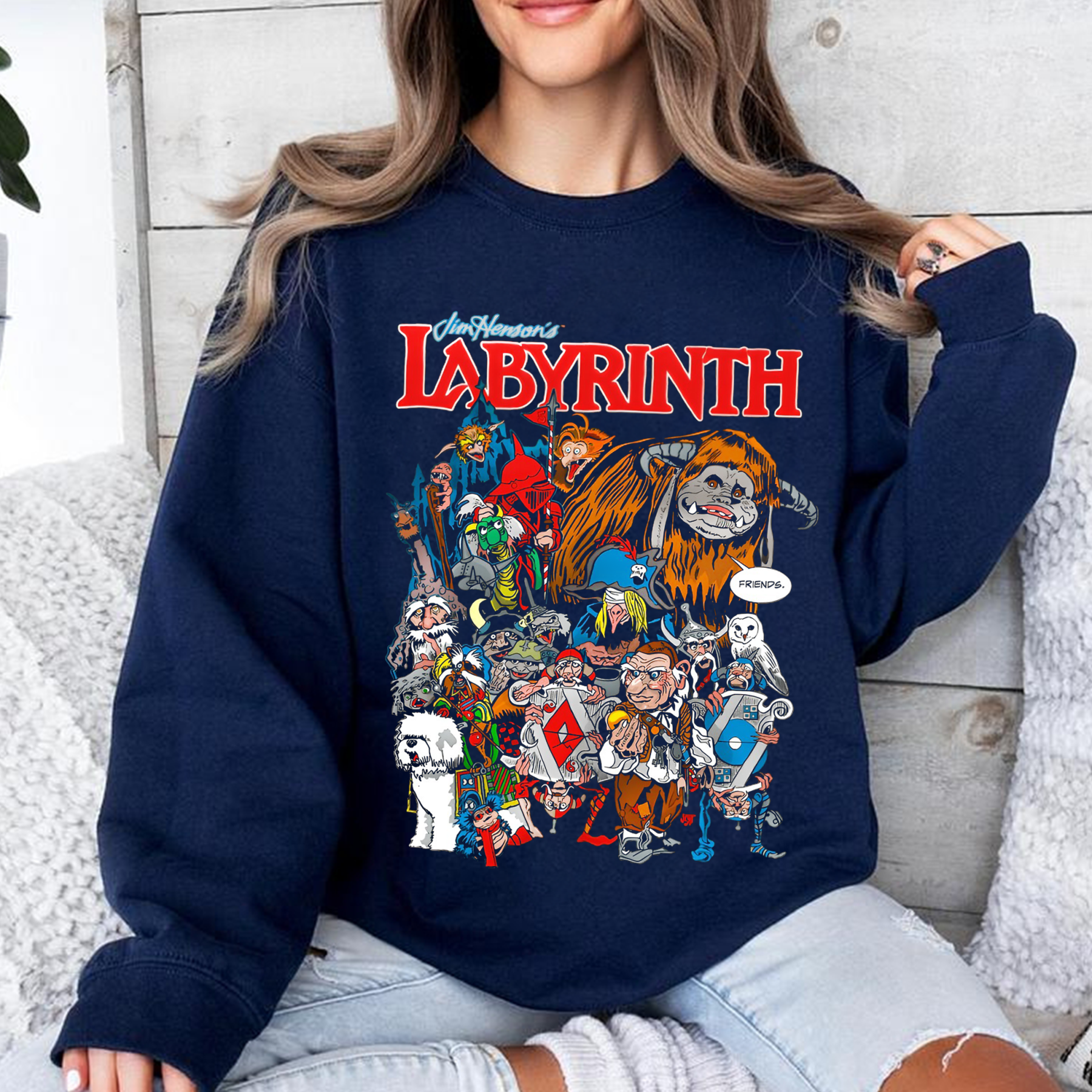 Labyrinth Goblin City Friends Jim Henson's Unisex T-shirt/Crewneck/Hoodie